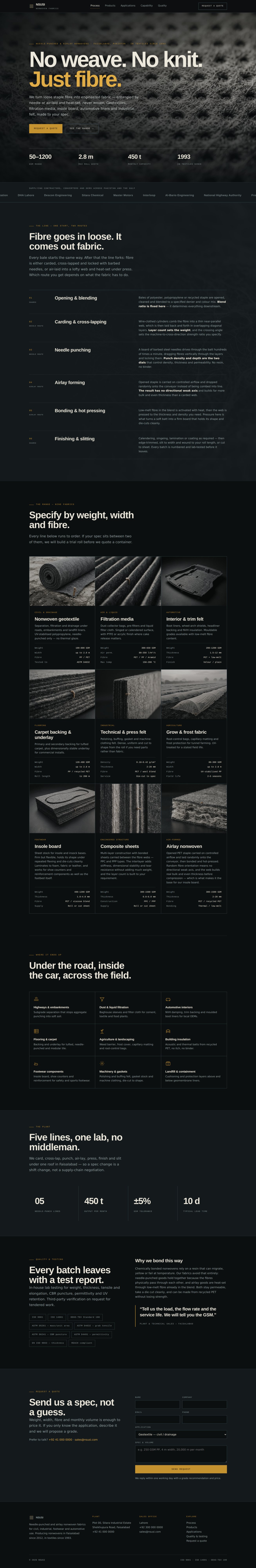 Nsusi Engineered Fibre full page screenshot